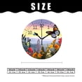 thumbnail image 2 of 10 Inch Wall Clock Battery Operated Silent Clock Decorative for Office, Kitchen, Outdoor, Living Room，Beautiful Fresh Flowers with Fluttering Butterflies Pattern, 2 of 4