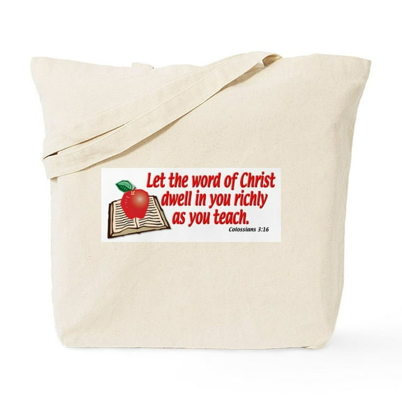 CafePress - Colossians 3:16 Tote Bag - Unisex Canvas Tote Bag, Beige, 1-Piece