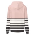 thumbnail image 5 of TFEOQRY Hooded Sweatshirts for Women Loose Striped Printed Pullover with Pockets Long Sleeve Hooded Tops Sweatshirt Pink, 5 of 5
