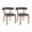 Charcoal - Linen, variant on Dayalane Dining Chairs Set of 2, PU Upholstered Wooden Side Chairs, Mid-Century Modern Kitchen Chairs Farmhouse Dining Chairs with Open Back for Dining Room Living Room Restaurant, Brown
