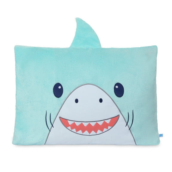 Saint Eve Kids Pillow Pals Fuzzy Pillow Case, Cute Animal Friends Soft Pillow Cover for Kids Beds and Nap Time - Bob the Shark