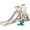Grey, variant on Toddler Slide Playset 6-in-1 Indoor Outdoor with Storage Non-Slip Steps Pink for 1-3 Years