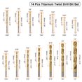 thumbnail image 2 of 14packs Titanium Twist Drill Bit Hex Shank Set High Speed Steel Drills with Case, 2 of 6