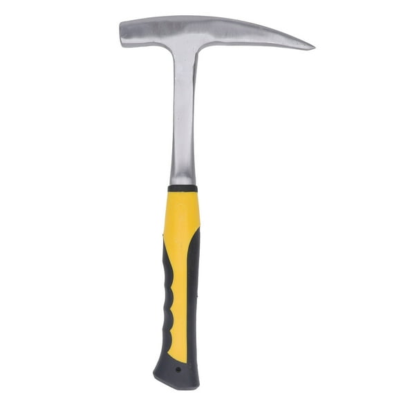 Martillo de ladrillo con mango de goma, resistente a impactos, geológico, con cabeza puntiaguda, martillo de pico de pato L