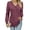 Purple, variant on Fantaslook Long Sleeve Blouses for Women V Neck Button Casual Tops Tunic Henley T Shirts