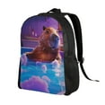 thumbnail image 2 of Fotbe Capybara Bathtub Fun Travel Laptop Backpack, Business Slim Sturdy Laptops Backpack, Water Resistant College School Computer Bag Gift for Men & Women Fits 15.6 Inch Notebook, 2 of 8