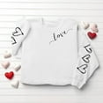 thumbnail image 3 of zbxnLI Womens Pullover Sweatshirts Valentine's Day Tops Crew Neck Long Sleeve Sweatshirt Fashion Spring Outfits, 3 of 6