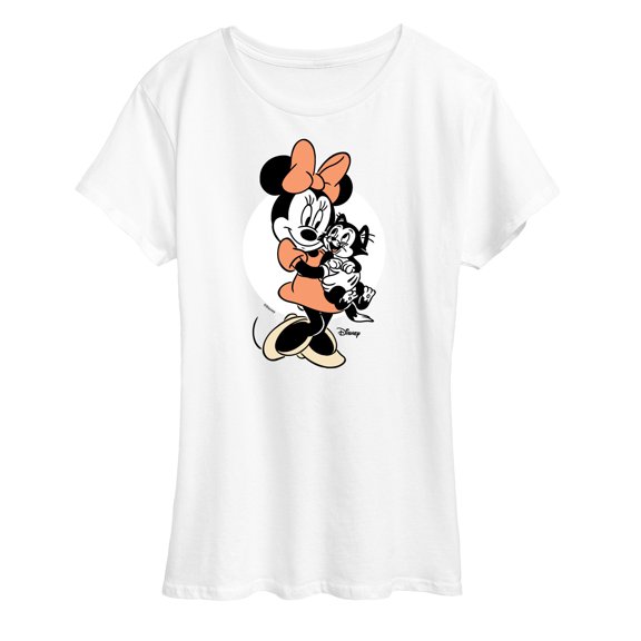 Disney - Minnie Mouse - Minnie loves Figaro - Women's Short Sleeve Graphic T-Shirt