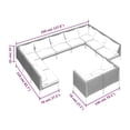 thumbnail image 4 of vidaXL 11 Piece Garden Lounge Set with Cushions Poly Rattan Dark Grey, 4 of 4