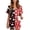 Red, variant on JULMCOMO Halloween Pajamas for Women Skull Print Holiday Costume Set Pj Sets Cute Printed Collared Button Down Shirts Red S