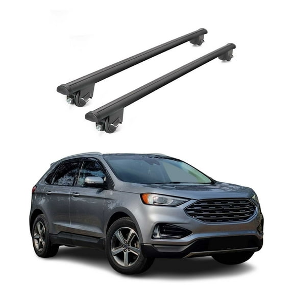 220 Lbs Luggage Roof Rack Cross Bars for Ford Edge 2015-2019 Black 2Pcs