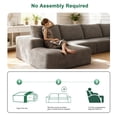 thumbnail image 5 of MAYEERTY Modern 135" Cloud Modular Sectional Gray Couch No Assembly for Living Room, 5 of 9