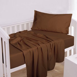 Ntbay 3-Piece Toddler Sheet Set, Microfiber, Brown