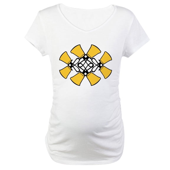 CafePress - Twined Bells Maternity T Shirt - Cotton Maternity T-shirt, Cute & Funny Pregnancy Tee