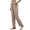 Khaki, variant on Cuteduck Women's Versatile Stretchy Waist Slacks for Women, Casual Straight Leg Pants with Slant Pockets S-2XL