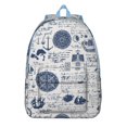 thumbnail image 1 of Boat Anchor Lighthouse Wave Travel Backpack Durable Travel Backpack with Nautical Coastal Print Comfortable Carrying Large Capacity Anti-theft Multifunctional Features for School Travel and Daily Use, 1 of 4