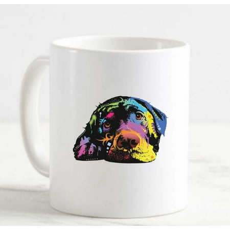 

Coffee Mug Lovable Dog Neon Dog White Coffee Mug Funny Gifts Cup