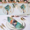 thumbnail image 2 of Sea Turtle Cloth Napkins, Coastal Nautical Ocean Summer Beach Washable and Reusable Dinner Napkins Set of 4, Table Napkin for Kitchen Party Birthday Wedding Hotel Housewarming 20"x20", 2 of 8