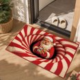 thumbnail image 6 of PoyoKee Christmas Decorations, Crystal Velvet 3D Santa Print Bathroom Rugs, Bath Mat for Entryway Porch Sink, Washable Rug for Household Indoor Xmas Decor, 6 of 7