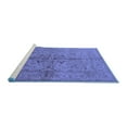 thumbnail image 2 of Ahgly Company Machine Washable Indoor Round Oriental Blue Traditional Area Rugs, 4' Round, 2 of 4