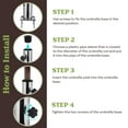thumbnail image 5 of Pure Garden Adjustable Inground Deck Umbrella Base Stand or Flagpole Holder, 1.25-2.2-in Diameter, Silver, 5 of 10