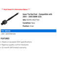 thumbnail image 2 of Inner Tie Rod End - Compatible with 2001 - 2005 BMW 325i 2002 2003 2004, 2 of 2