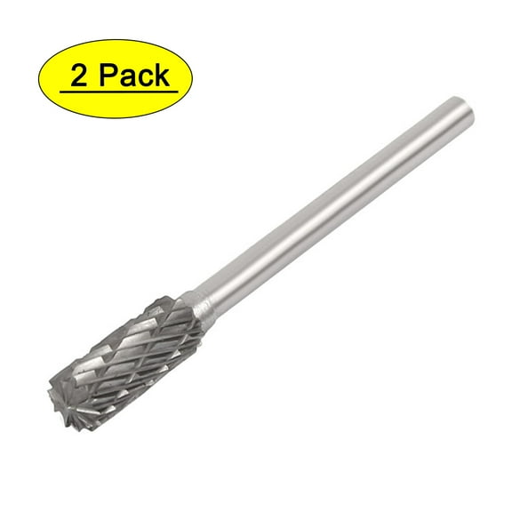 3mm Dia Round Shank 5mm Head Dia Engraving Tungsten Steel Rotary File 2pcs