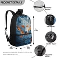 thumbnail image 3 of Jeiento Wolf Boys Backpack with Lunch Box Ages 6-8 8-10 10-12 Kids School Bag and Lunch Bag Pencil Case Water Bottle Holder Cool Flame Bookbag Set for Elementary Preschool Satchel, 3 of 7