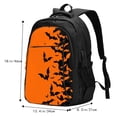 thumbnail image 2 of Lafuoo Halloween Bats Pattern USB Backpack, Multi-Pocket Laptop Backpack, Unisex Travel Backpack for Office, Work-One Size, 2 of 7
