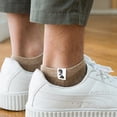 thumbnail image 6 of WoWstyle Men's Ankle Socks Low Cut Stripe Cushioned No Show Athletic Moisture Wicking Size 5-10 Solid Socks for Men 5 Pairs, 6 of 7