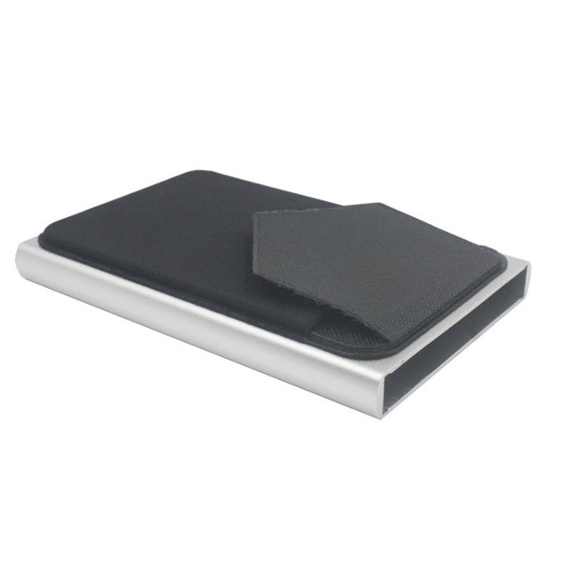 Sywqhk Portatarjetas Rfid Caja De Tarjeta De Crédito Bancaria De Aluminio Smart Quick Release (Plata) Sywqhk Para estrenar
