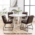 thumbnail image 5 of Set of 2 Antique Brown Dining Chairs for Dining and Leisure / Comfortable and Sturdy, 5 of 6