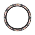 thumbnail image 6 of Kdxio Vintage Floral Print Elastic Stretch Steering Wheel Cover,Auto Steering Wheel Cover,15 Inch Anti-Slip,Warm in Winter and Cool in Summer,Fit Suvs,Vans Cars,Trucks, 6 of 7
