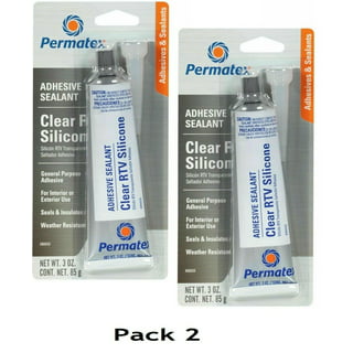 Permatex® Clear RTV Silicone Adhesive Sealant, 7.25 OZ - Permatex