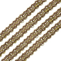 Uxcell Braid Gimp Trim 3/8" x 39 ft Polyester Upholstery Trim Decorative Woven Fabric Ribbon Trim for DIY Craft Sewing Accessories, Brown