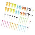 thumbnail image 3 of 50 PCS Home Cartoon Fruit Fork Innovative Cute Animal Shape Plastic Children Bento Fruit Fork Set, 3 of 5