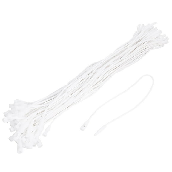 Uxcell Wax rope Hang Tag String Snap Lock Price Tag Fastener Ties white 7.8 inch 500pcs