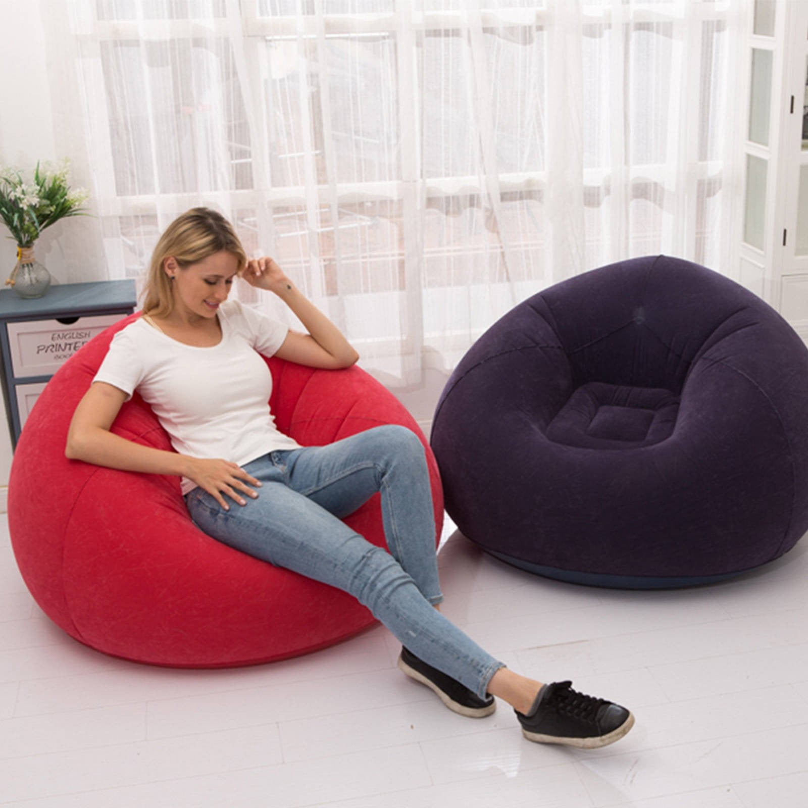 Seat Pads,Seat Cushions,Flocking Pvc Inflatable Sofa Portable Inflatable Lounger for Camping & Beach Inflatable Couch for Indoor and Outdoor Camping Couch Inflatable Flocking Couch,Seat Chair Cushions