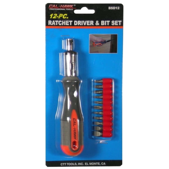 Ratchet Screwdriver and Bit Set 12 Piece