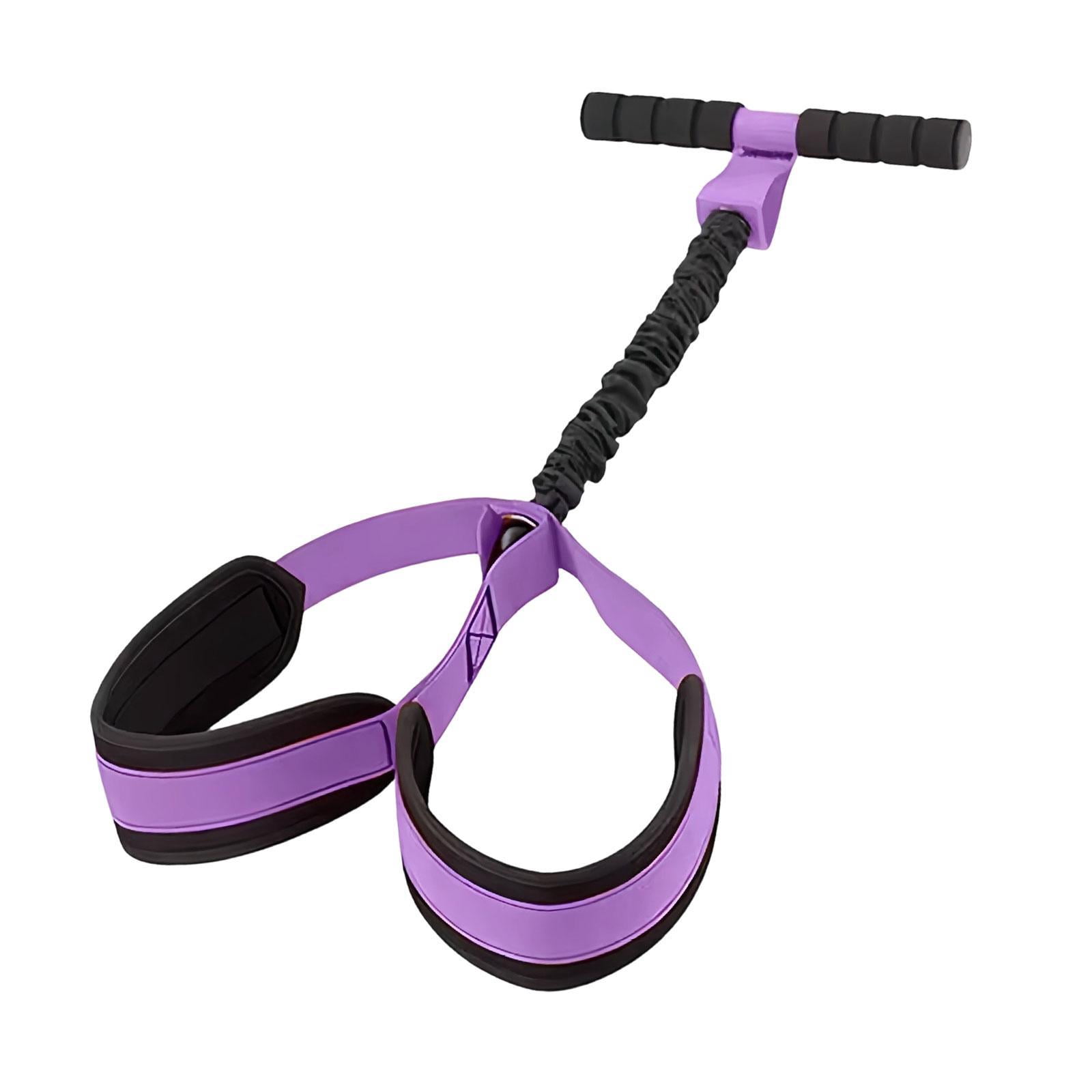 Dualoai Pedal Resistance Band with Handle Training Workout Pull Rope Sit up Exercise Purple