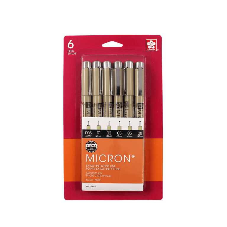 Pigma Micron Pen PN - Black, 3 Pack