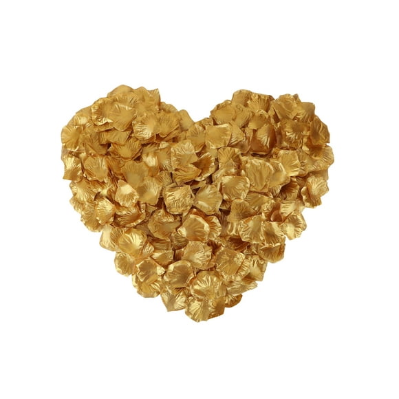 ASHOPZ 1000 Pieces Artificial Fake Rose Petals Wedding Party Decorations, Gold
