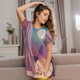 thumbnail image 3 of Balery Dreamy Moonlit Window Camisón de manga corta con cuello redondo para mujer, cómodo y elegante., 3 of 6