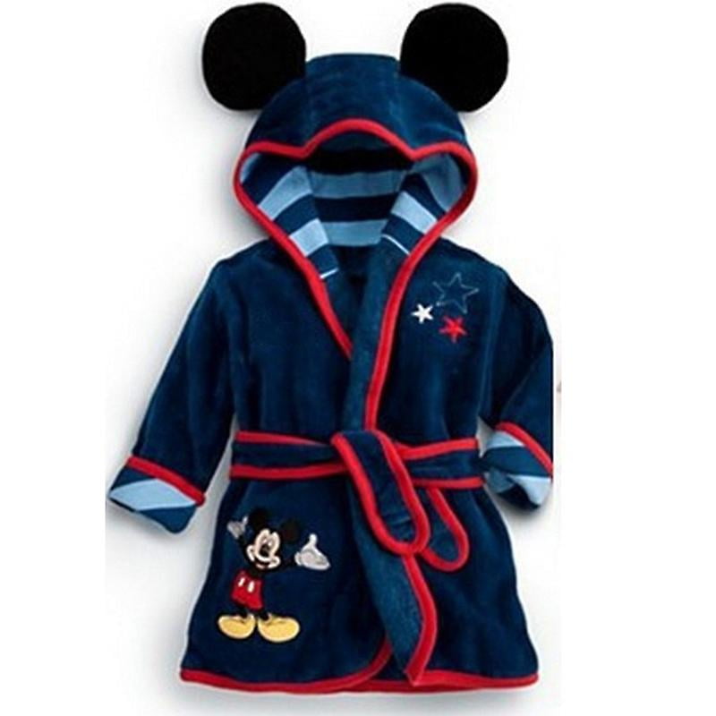 Garcon garcon Fille Capuche Peignoir Robe de Chambre Chemise Pyjama 5 6 Ans Bleu Marine Walmart