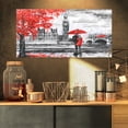 thumbnail image 3 of Designart 'Couples Walking in Paris ' Landscape Canvas Art Print, 3 of 3