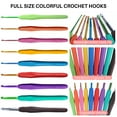 thumbnail image 6 of BCOOSS Crochet Kit for Beginners Adults Crochet Hook Set Includes Yarn Balls, Needles, Accessories Kit,Bag Pink, 6 of 7