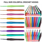 BCOOSS Crochet Kit for Beginners Adults Crochet Hook Set Includes Yarn Balls, Needles, Accessories Kit,Bag Pink