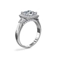 thumbnail image 2 of 1.50 T.C.W Princess Shape Natural Diamond Latest Design Solitaire with Accents Wedding Ring for Ladies Solid 14K White Gold Size 8, 2 of 8