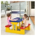 thumbnail image 5 of Kids Picnic Table, Outdoor Kids Table and Set w/Removable Umbrella, Plastic Children Patio Furniture, Toddler Picnic Tables for Backyard, Garden, , Gift for Boys Girls (Multicolor), 5 of 9