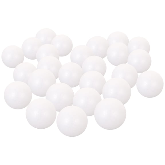 BESTOYARD 24Pcs Polystyrene Craft Balls White for Children’s Holiday Projects